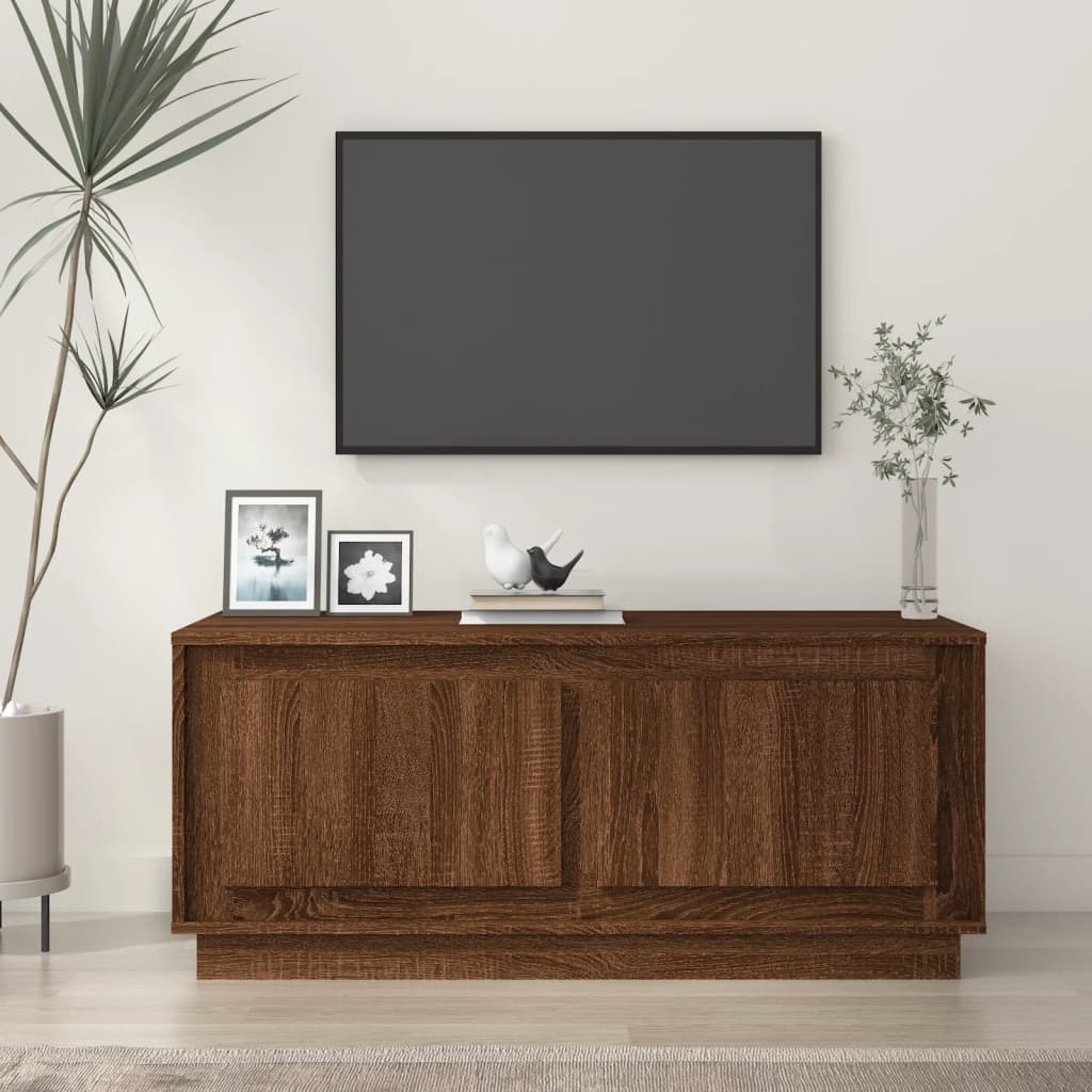 Table basse chêne marron 102x50x44 cm bois d’ingénierie - Tables basses