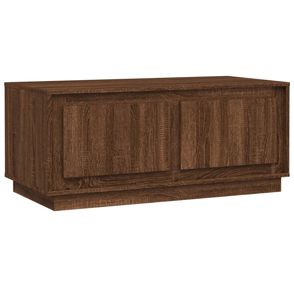 Table basse chêne marron 102x50x44 cm bois d’ingénierie - Tables basses