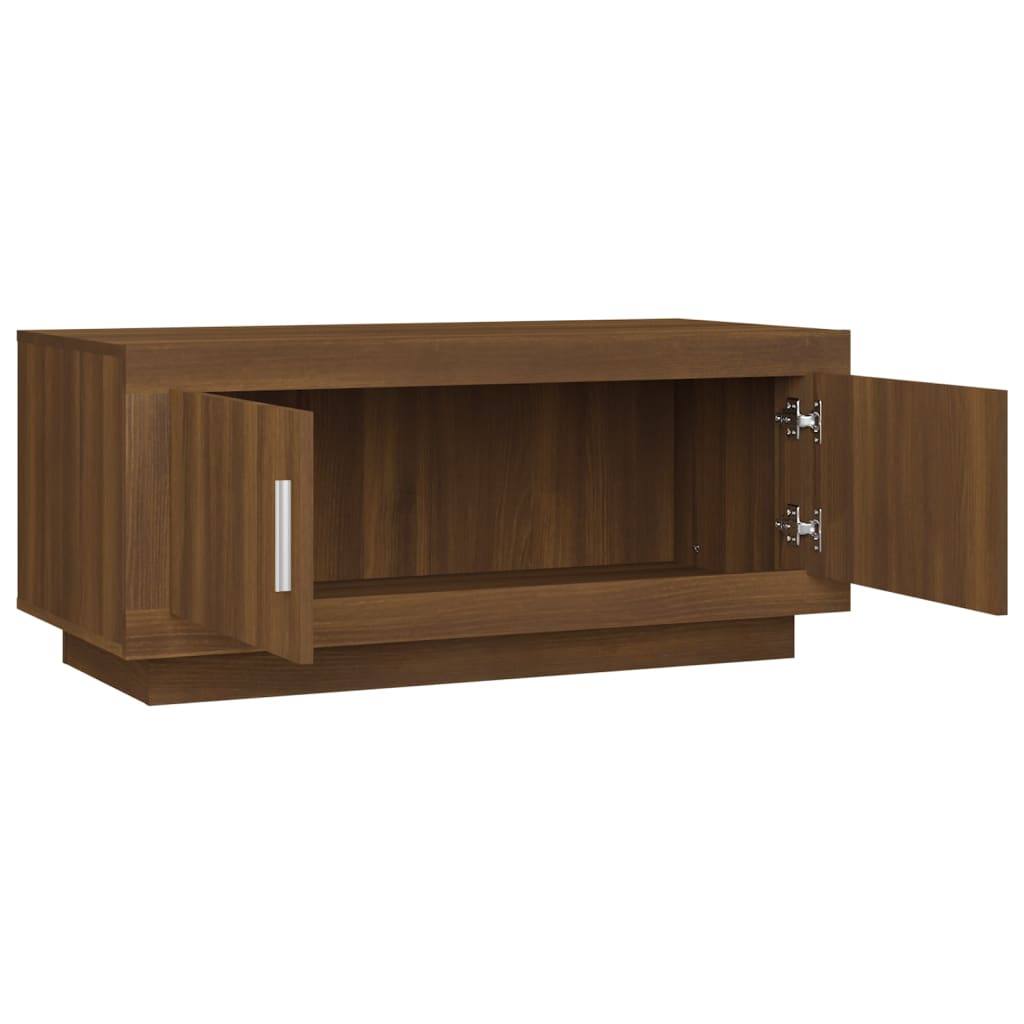 Table basse Chêne marron 102x50x45 cm Bois d’ingénierie - Tables basses