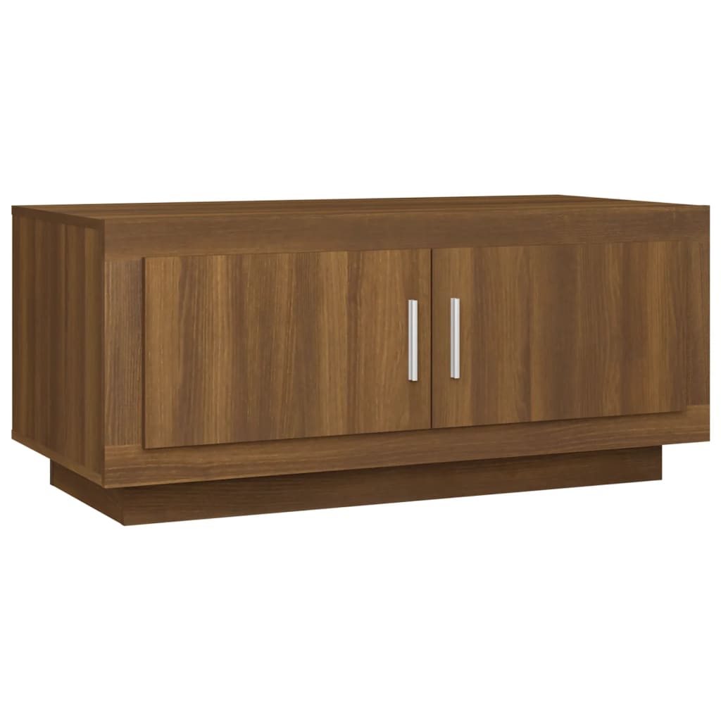 Table basse Chêne marron 102x50x45 cm Bois d’ingénierie - Tables basses