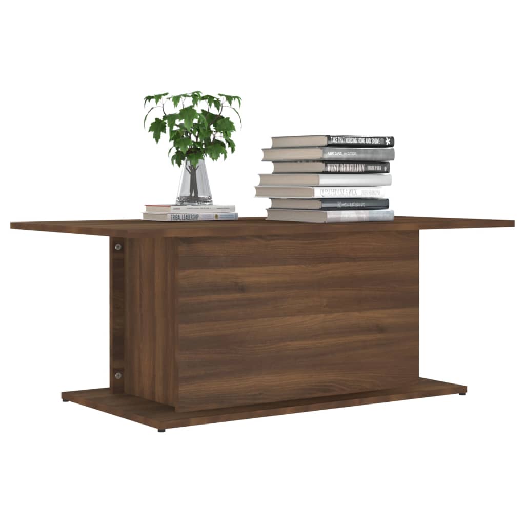 Table basse chêne marron 102x55,5x40 cm bois d’ingénierie - Tables basses