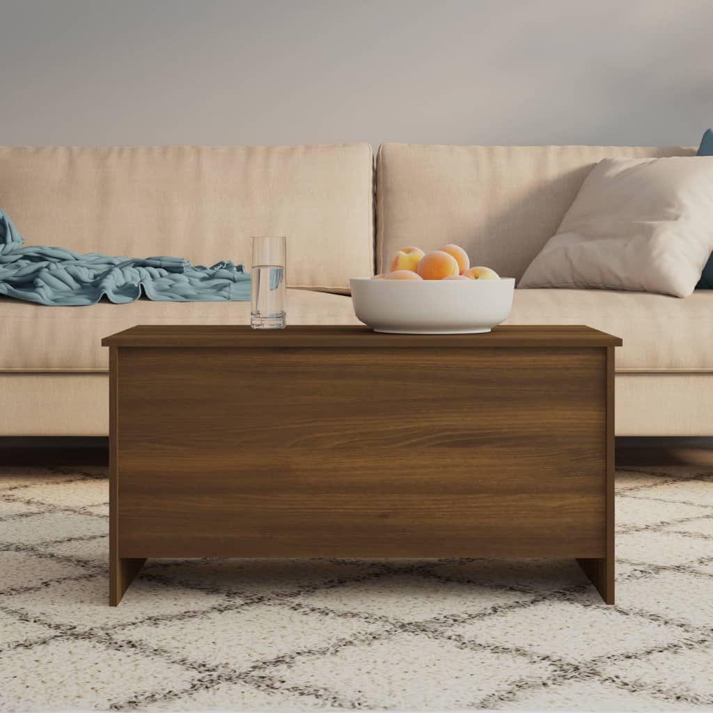 Table basse Chêne marron 102x55,5x52,5 cm Bois d’ingénierie - Tables basses