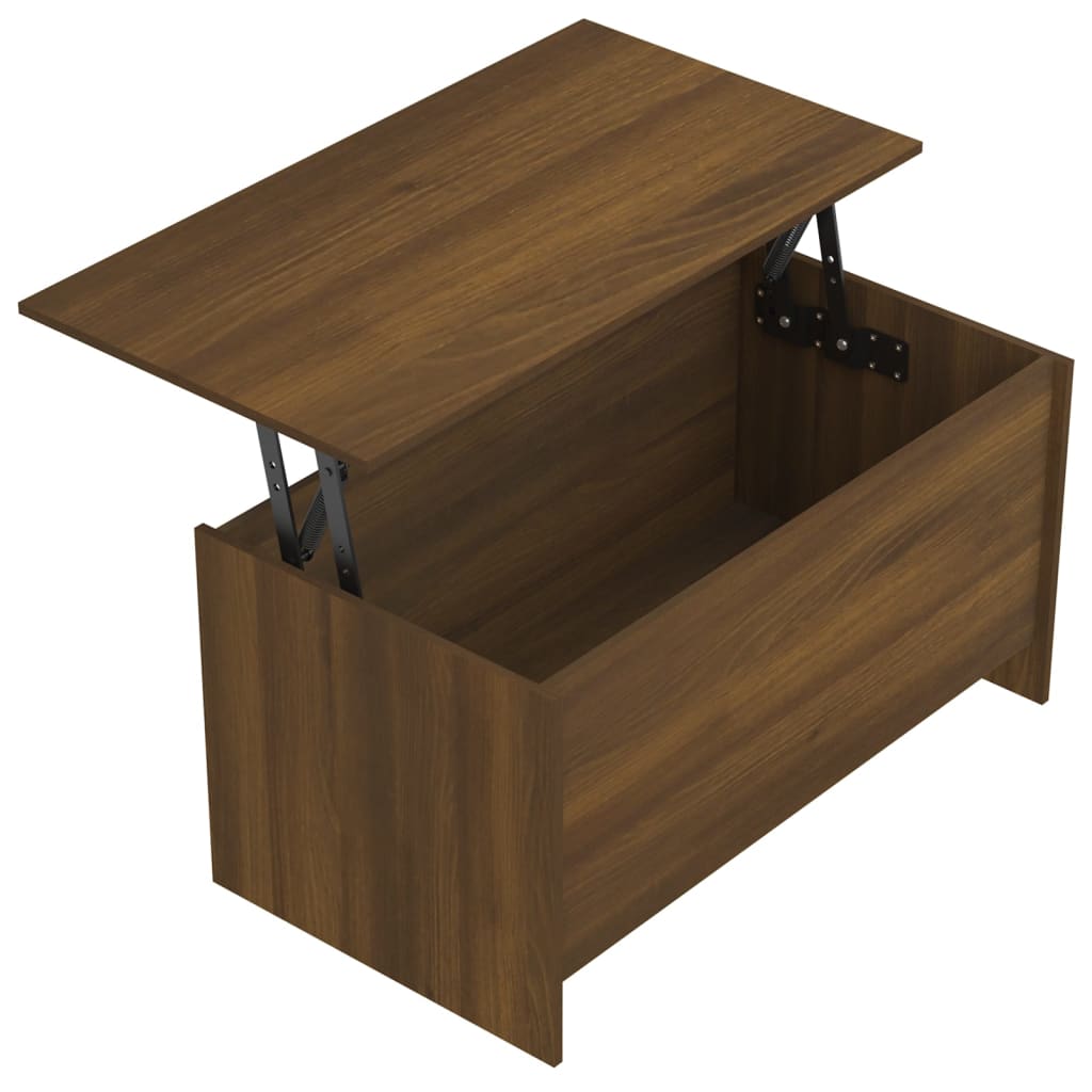 Table basse Chêne marron 102x55,5x52,5 cm Bois d’ingénierie - Tables basses