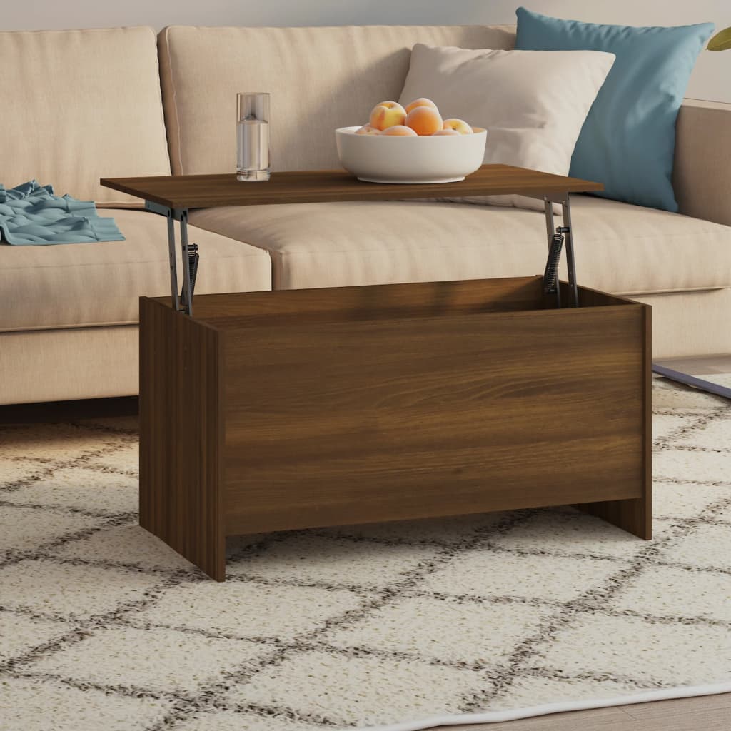 Table basse Chêne marron 102x55,5x52,5 cm Bois d’ingénierie - Tables basses