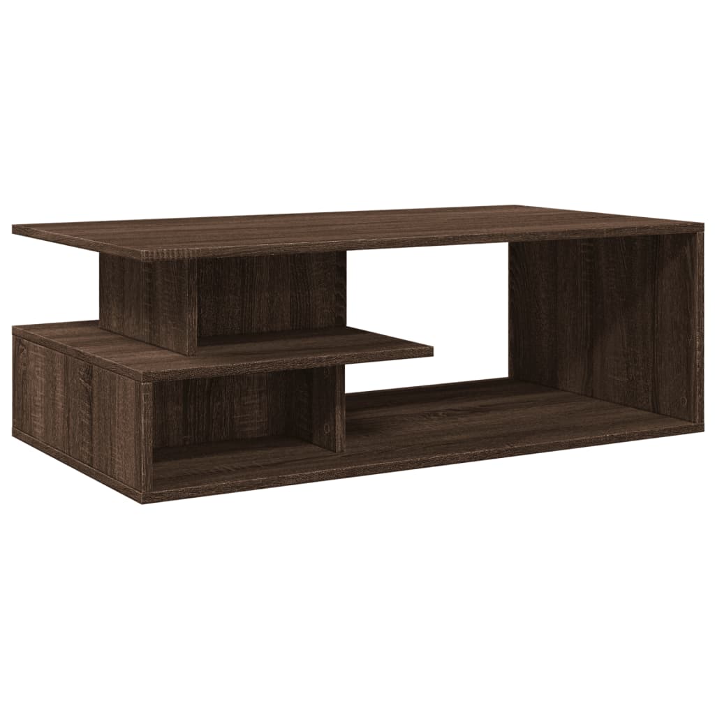Table basse chêne marron 102x55x35 cm bois d’ingénierie - Tables basses