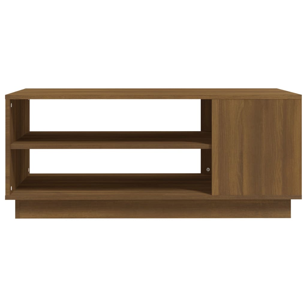 Table basse chêne marron 102x55x43 cm bois d’ingénierie - Tables basses