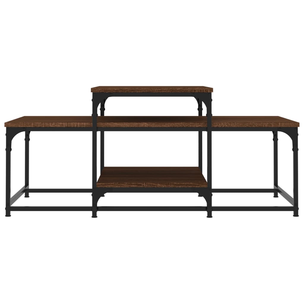 Table basse chêne marron 102x60x45 cm bois d’ingénierie - Tables basses