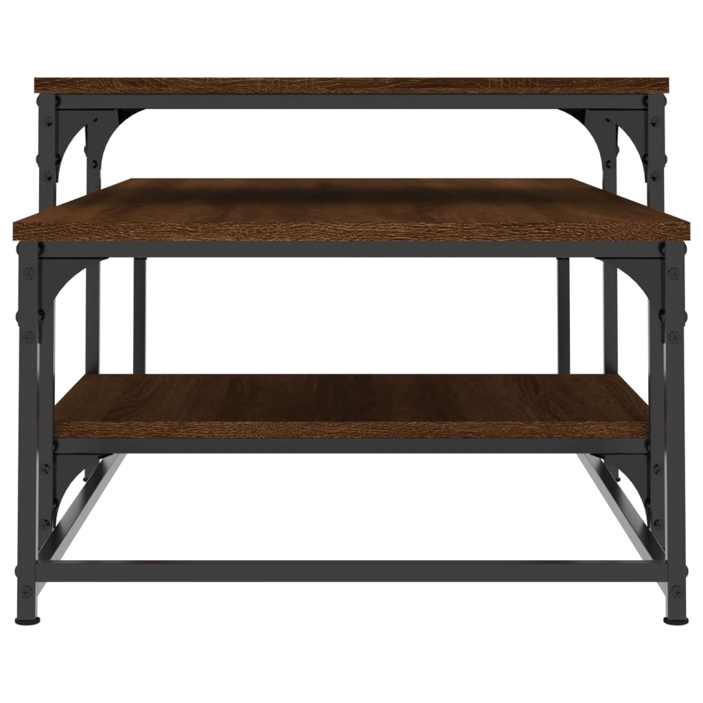 Table basse chêne marron 102x60x45 cm bois d’ingénierie - Tables basses