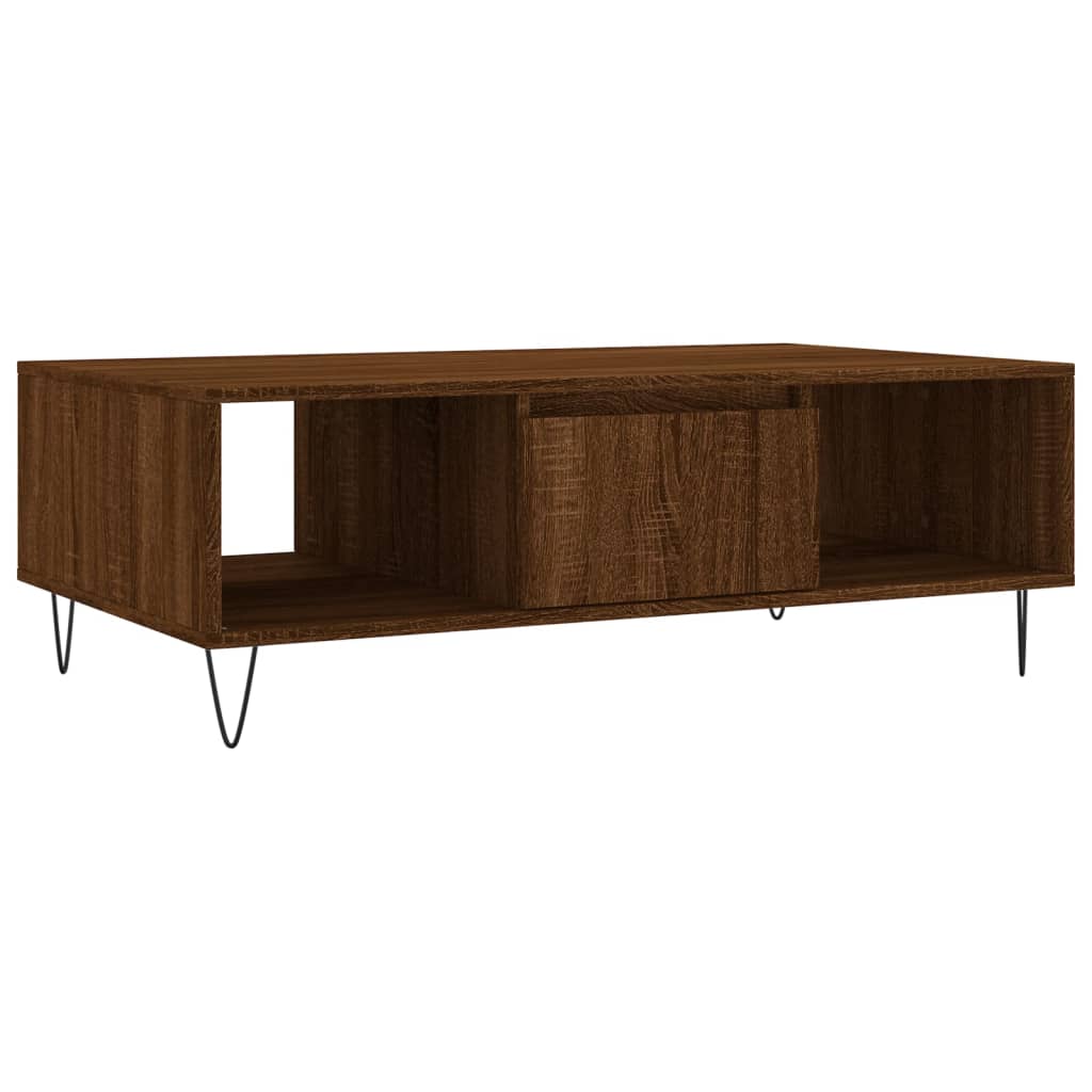 Table basse chêne marron 104x60x35 cm bois d’ingénierie - Tables basses
