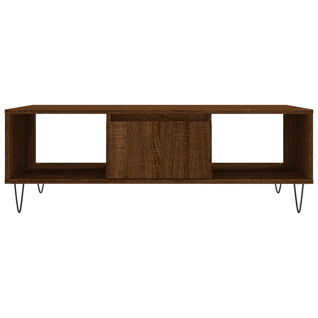 Table basse chêne marron 104x60x35 cm bois d’ingénierie - Tables basses