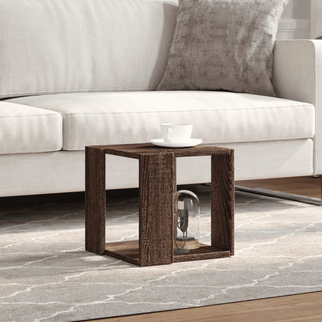 Table basse chêne marron 32x32x30 cm bois d’ingénierie - Tables basses