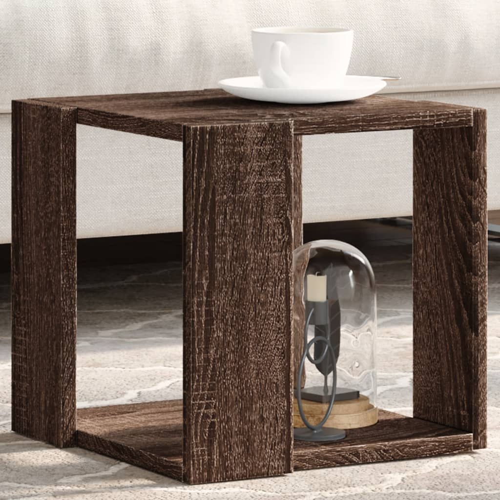 Table basse chêne marron 32x32x30 cm bois d’ingénierie - Tables basses