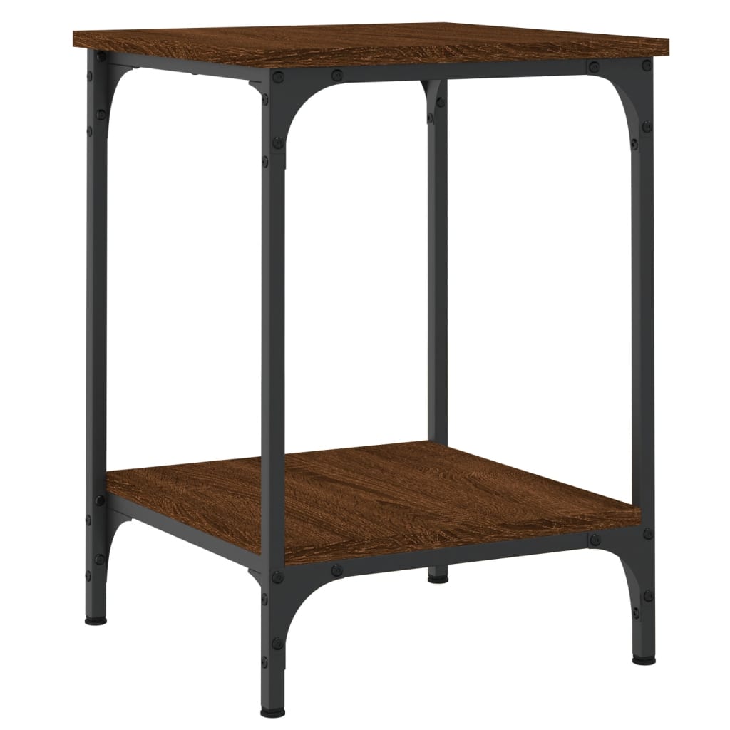 Table basse chêne marron 40x40x55 cm bois d’ingénierie - Tables basses