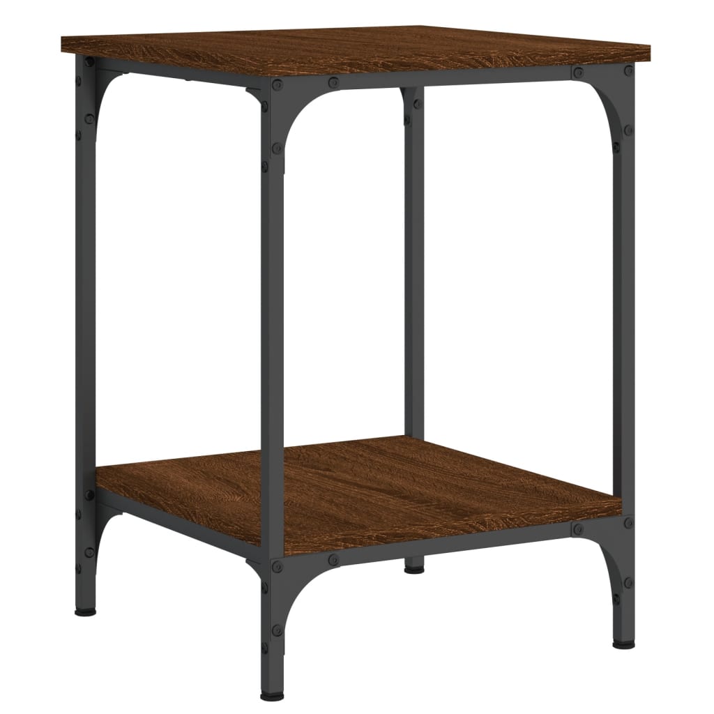 Table basse chêne marron 40x40x55 cm bois d’ingénierie - Tables basses