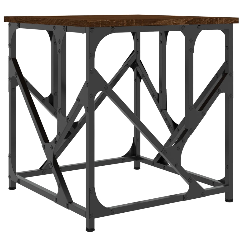 Table basse chêne marron 45x45x47,5 cm bois d’ingénierie - Tables basses