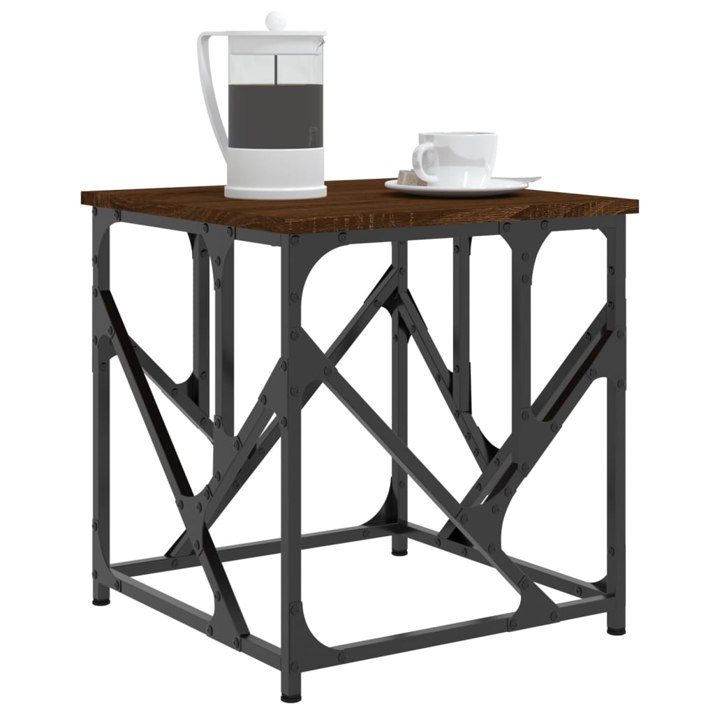 Table basse chêne marron 45x45x47,5 cm bois d’ingénierie - Tables basses