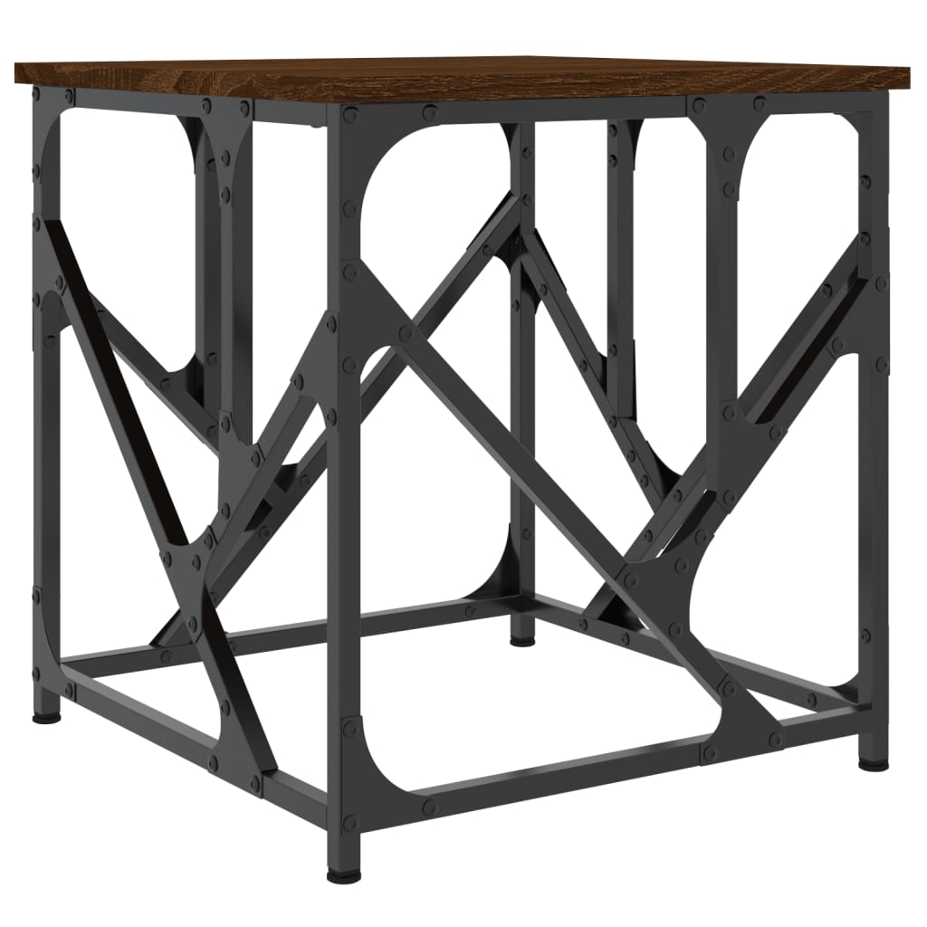 Table basse chêne marron 45x45x47,5 cm bois d’ingénierie - Tables basses