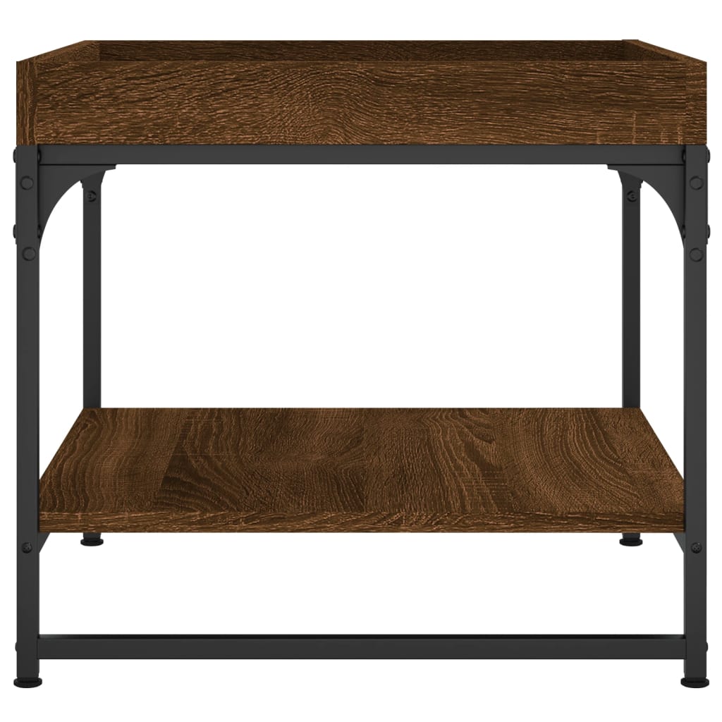 Table basse chêne marron 49,5x49,5x45 cm bois d’ingénierie - Tables basses