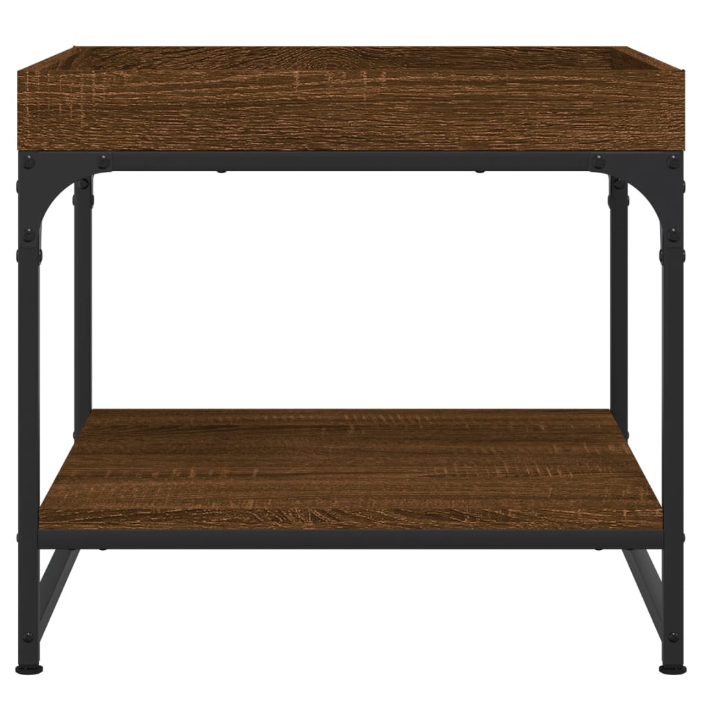 Table basse chêne marron 49,5x49,5x45 cm bois d’ingénierie - Tables basses