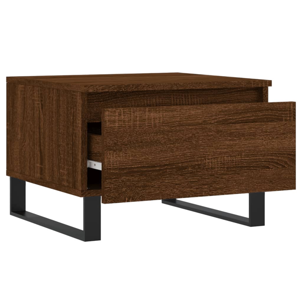 Table basse chêne marron 50x46x35 cm bois d’ingénierie - Tables basses