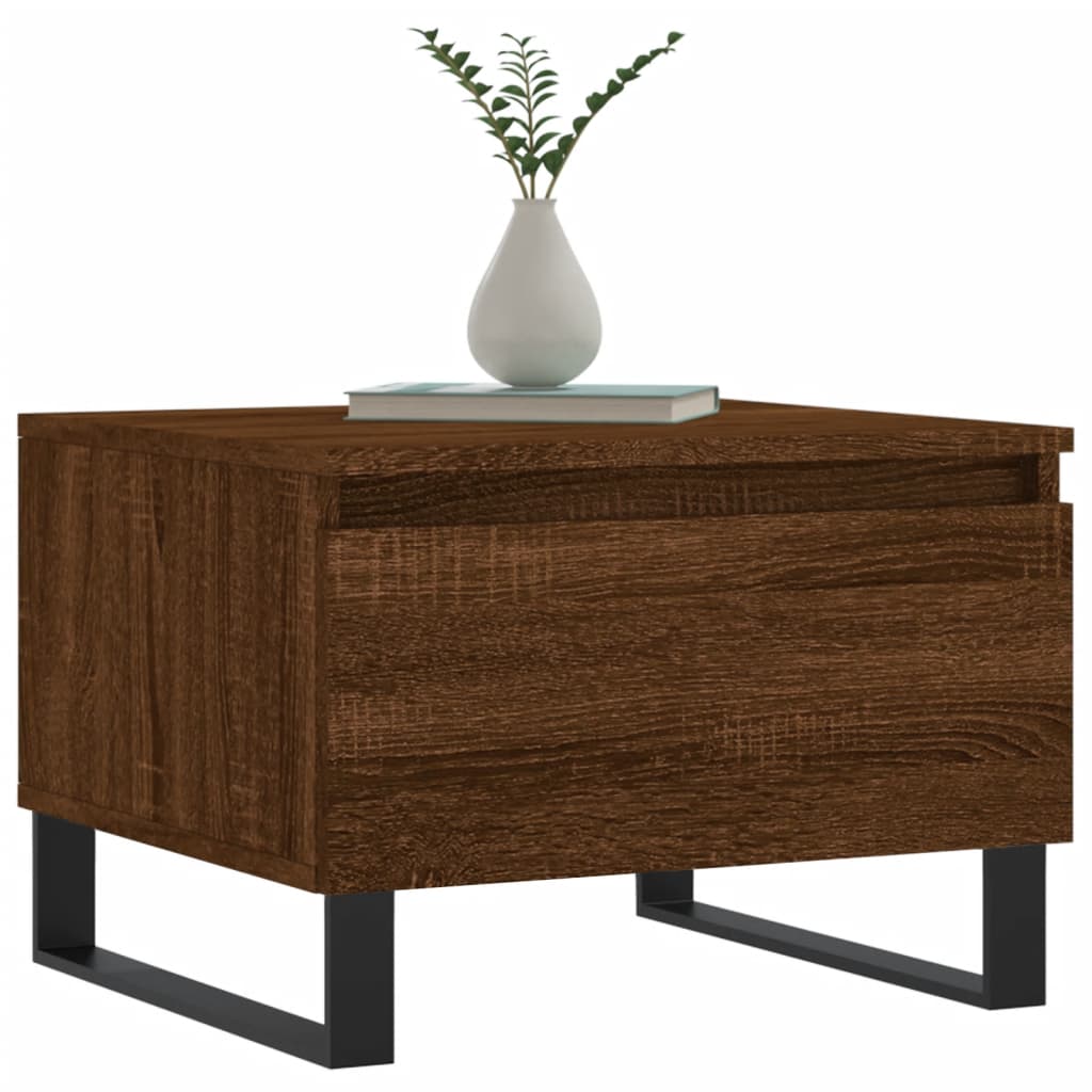Table basse chêne marron 50x46x35 cm bois d’ingénierie - Tables basses