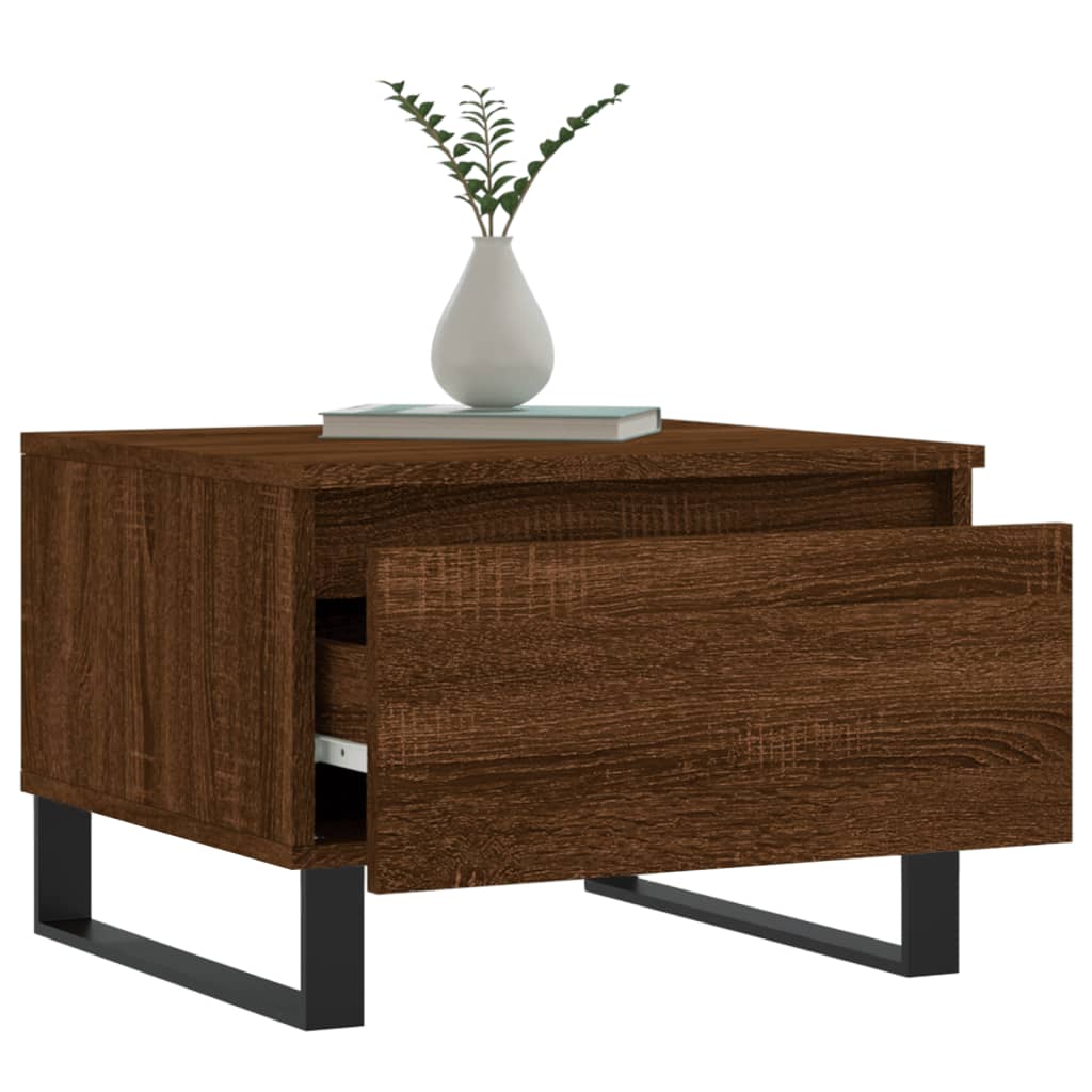 Table basse chêne marron 50x46x35 cm bois d’ingénierie - Tables basses