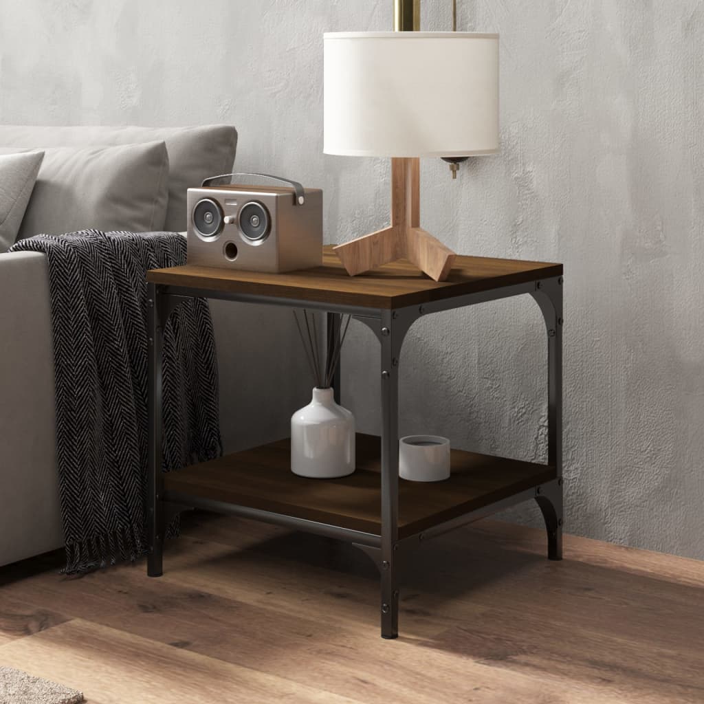 Table basse Chêne marron 50x50x40 cm Bois d’ingénierie - Tables basses