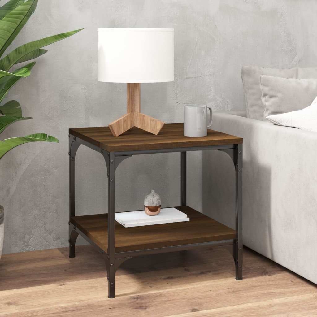 Table basse Chêne marron 50x50x40 cm Bois d’ingénierie - Tables basses