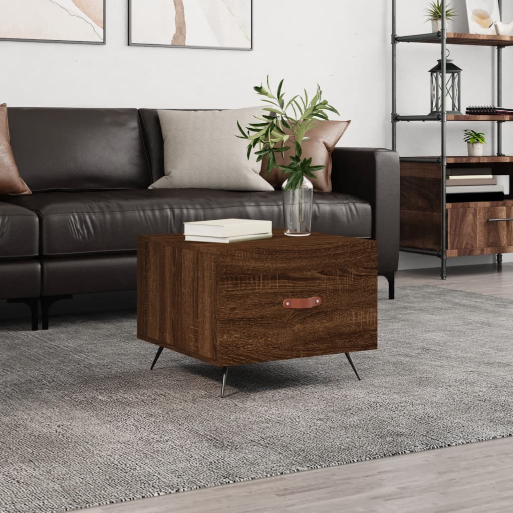 Table basse Chêne marron 50x50x40 cm Bois d’ingénierie - Tables basses