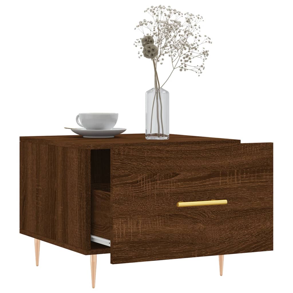 Table basse Chêne marron 50x50x40 cm Bois d’ingénierie - Tables basses