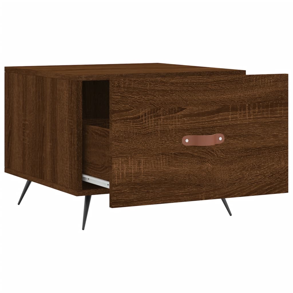 Table basse Chêne marron 50x50x40 cm Bois d’ingénierie - Tables basses