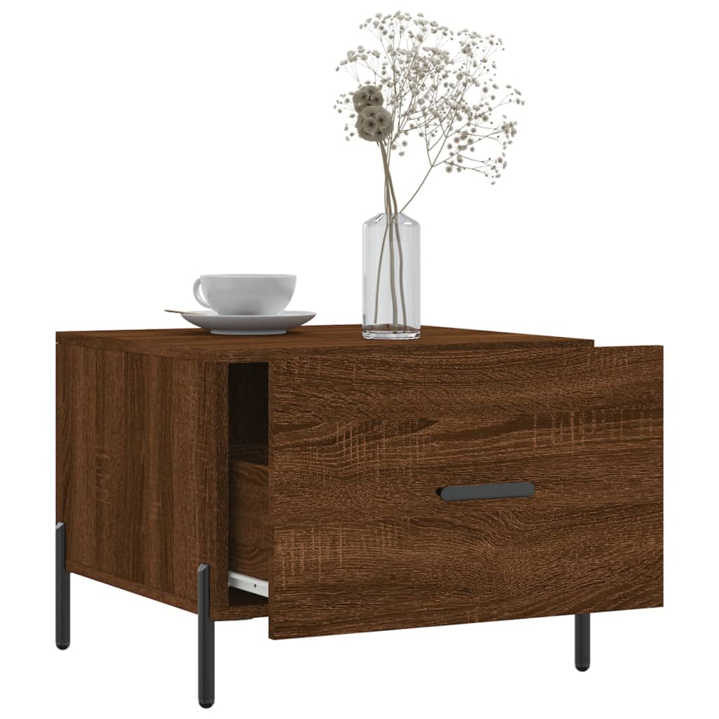 Table basse Chêne marron 50x50x40 cm Bois d’ingénierie - Tables basses