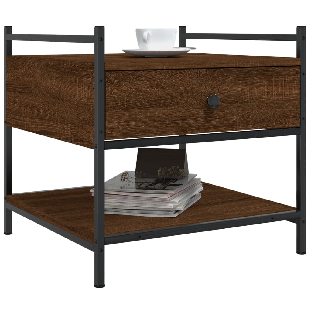 Table basse chêne marron 50x50x50 cm bois d’ingénierie - Tables basses