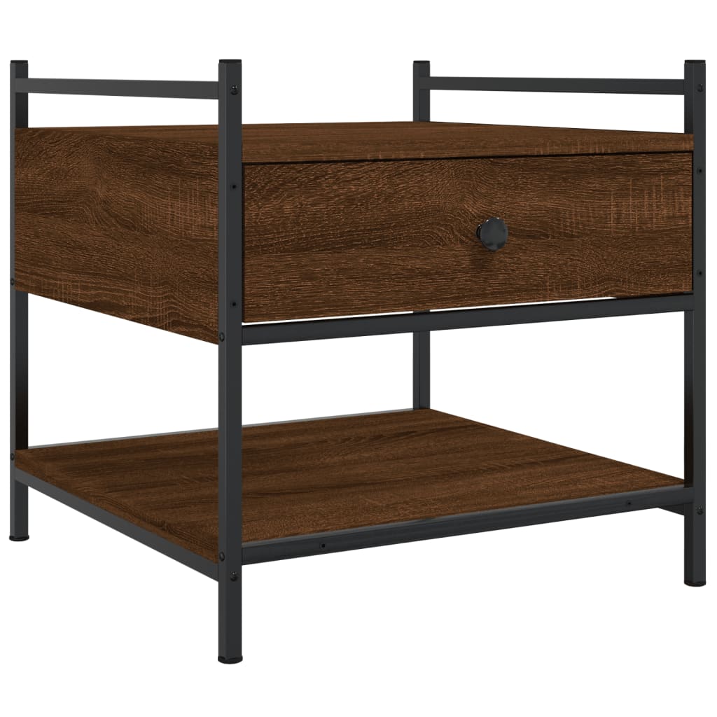 Table basse chêne marron 50x50x50 cm bois d’ingénierie - Tables basses