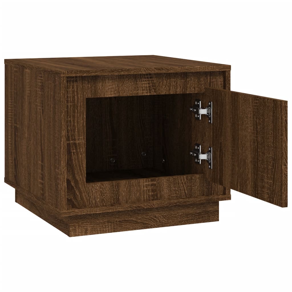 Table basse chêne marron 51x50x44 cm bois d’ingénierie - Tables basses