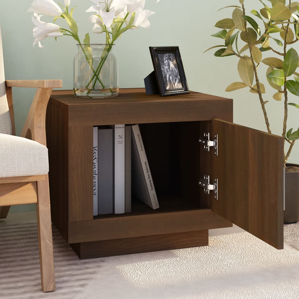 Table basse chêne marron 51x50x45 cm bois d’ingénierie - Tables basses