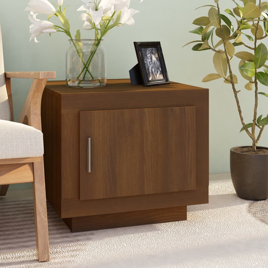 Table basse chêne marron 51x50x45 cm bois d’ingénierie - Tables basses
