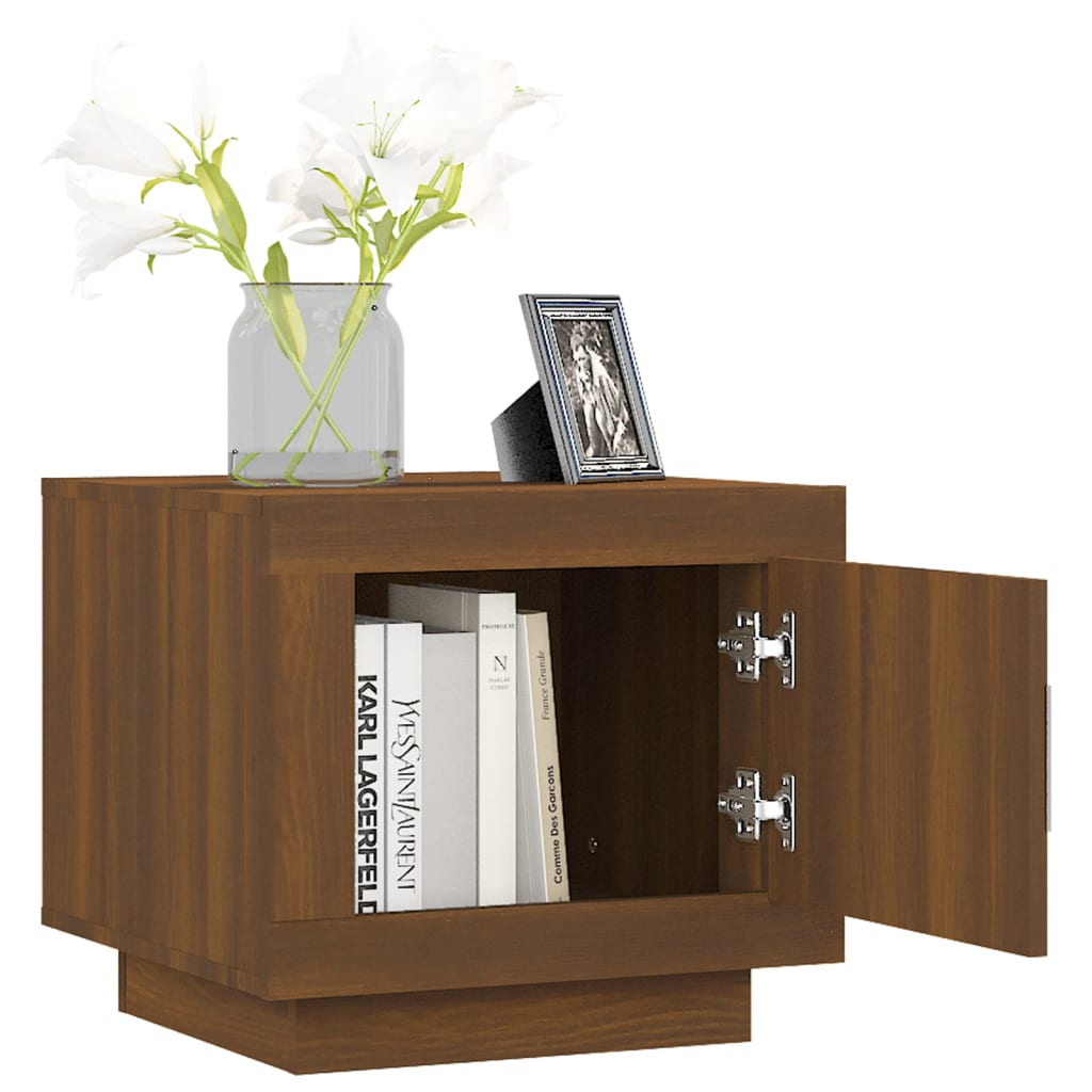 Table basse chêne marron 51x50x45 cm bois d’ingénierie - Tables basses