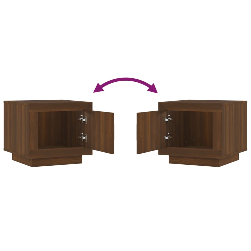 Table basse chêne marron 51x50x45 cm bois d’ingénierie - Tables basses