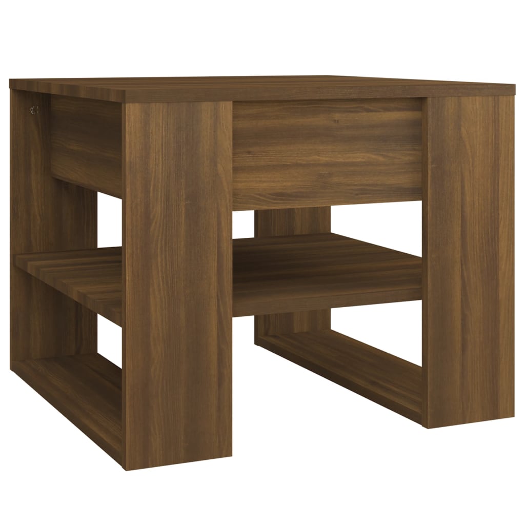 Table basse Chêne marron 55,5x55x45 cm Bois d’ingénierie - Tables basses