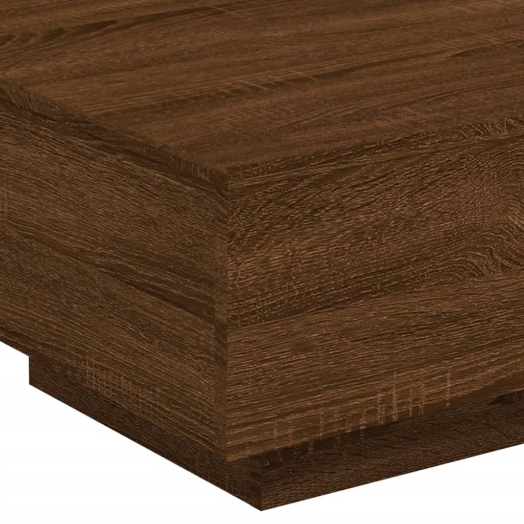 Table basse chêne marron 55x55x31 cm bois d’ingénierie - Tables basses