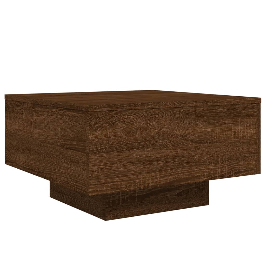 Table basse chêne marron 55x55x31 cm bois d’ingénierie - Tables basses