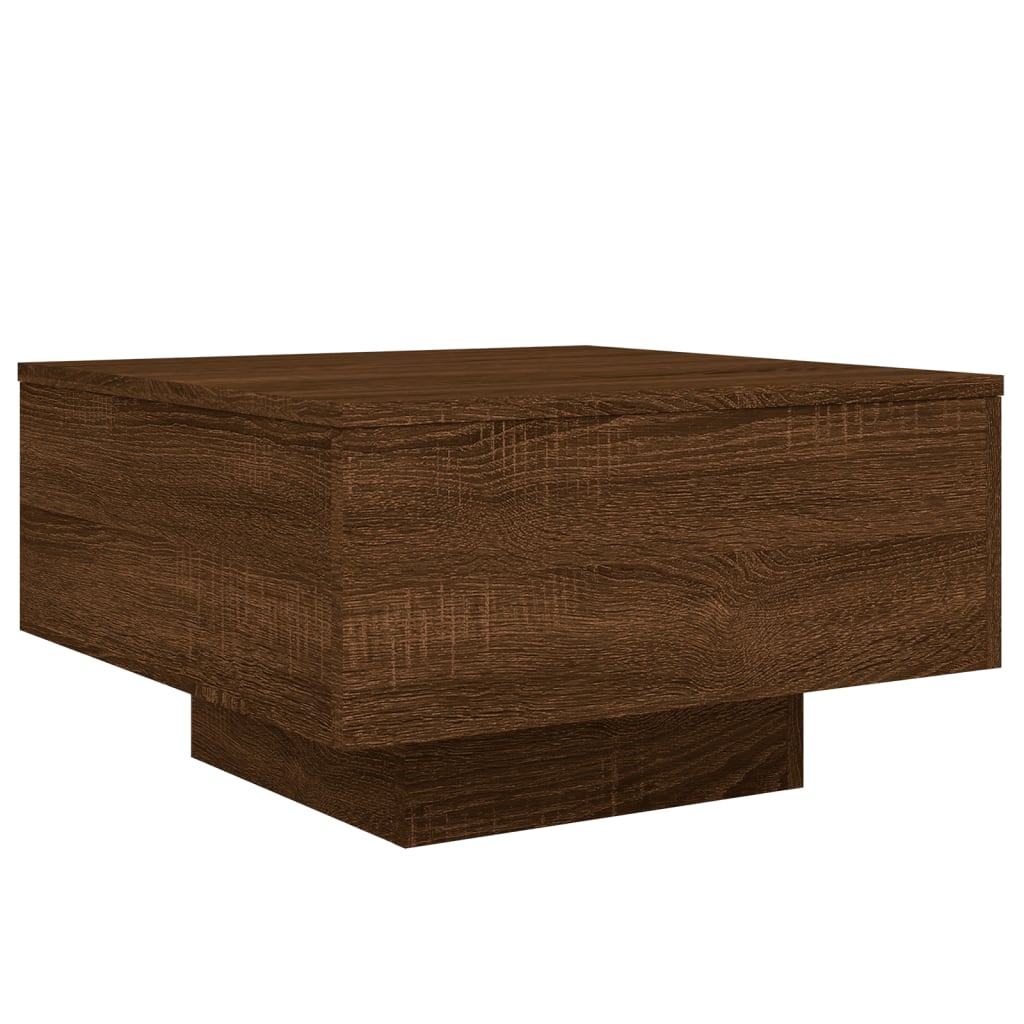 Table basse chêne marron 55x55x31 cm bois d’ingénierie - Tables basses