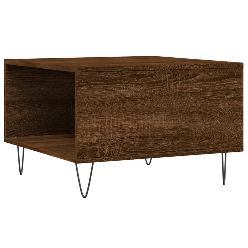 Table basse chêne marron 55x55x36,5 cm bois d’ingénierie - Tables basses