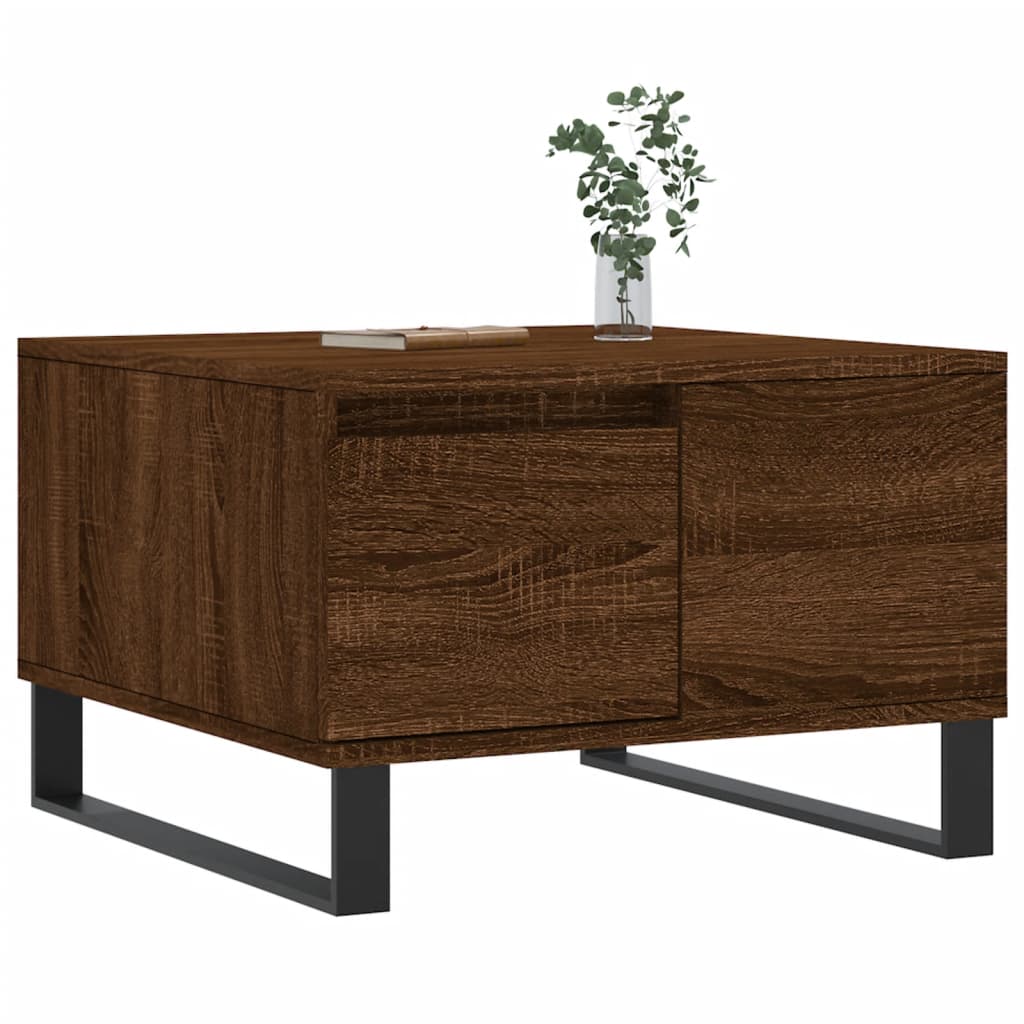 Table basse chêne marron 55x55x36,5 cm bois d’ingénierie - Tables basses