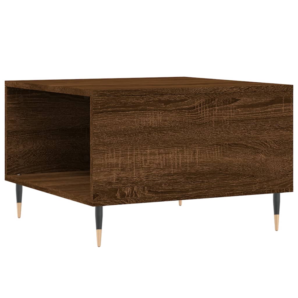 Table basse chêne marron 55x55x36,5 cm bois d’ingénierie - Tables basses
