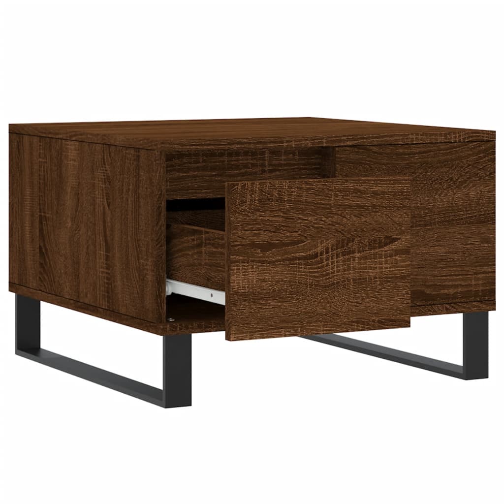 Table basse chêne marron 55x55x36,5 cm bois d’ingénierie - Tables basses