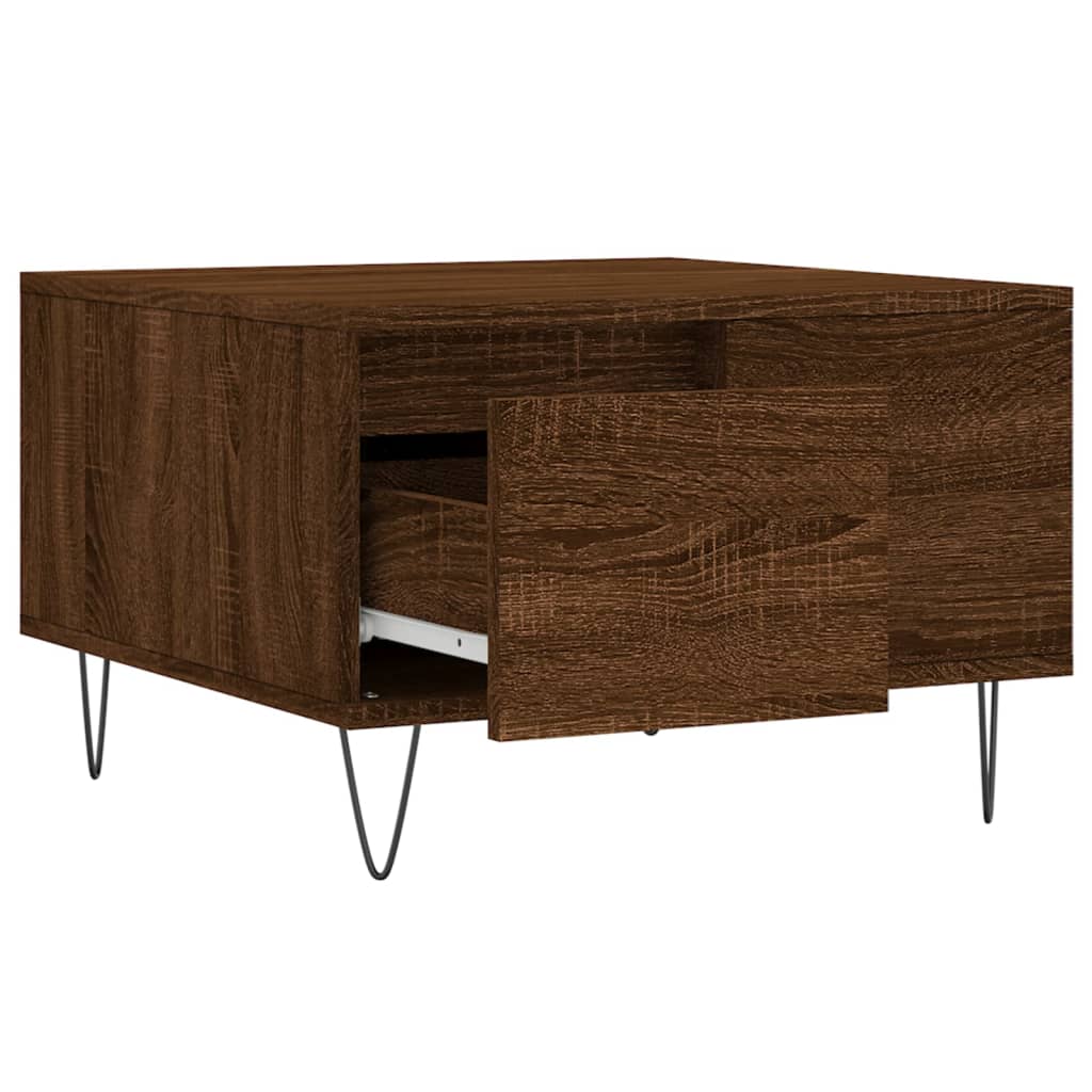 Table basse chêne marron 55x55x36,5 cm bois d’ingénierie - Tables basses