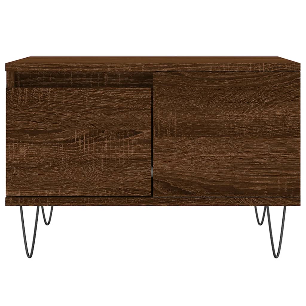 Table basse chêne marron 55x55x36,5 cm bois d’ingénierie - Tables basses