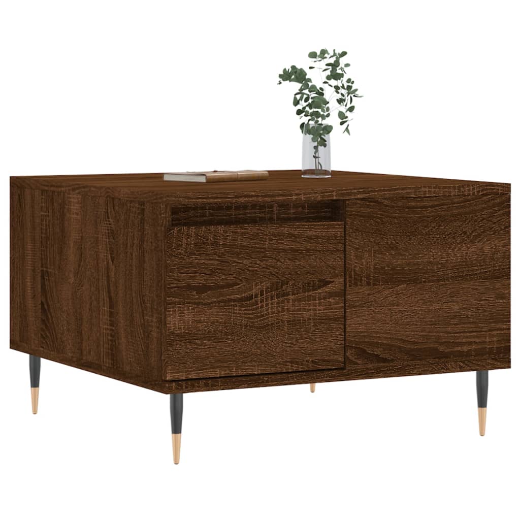 Table basse chêne marron 55x55x36,5 cm bois d’ingénierie - Tables basses